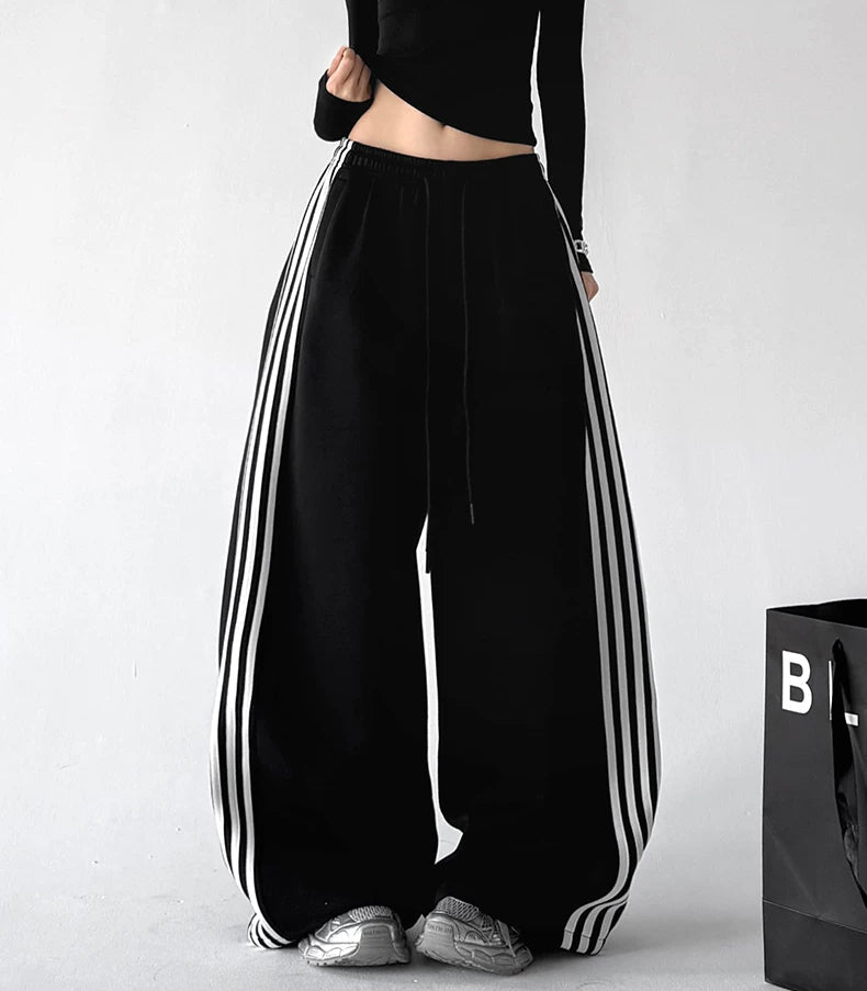 Side-Stripe Wide-Leg Sweatpants - COPPING THREADS - CT ORIGINALS