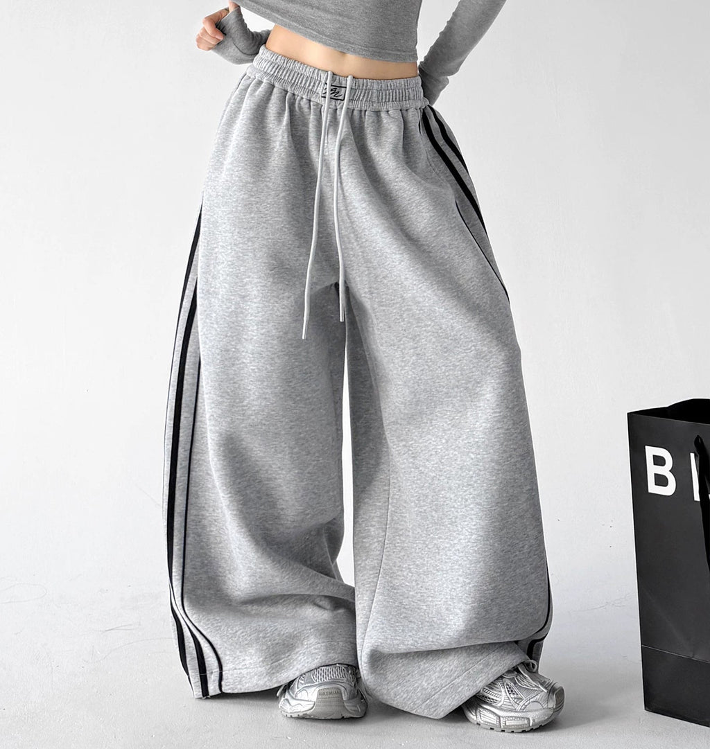 Side-Stripe Wide-Leg Sweatpants - COPPING THREADS - CT ORIGINALS
