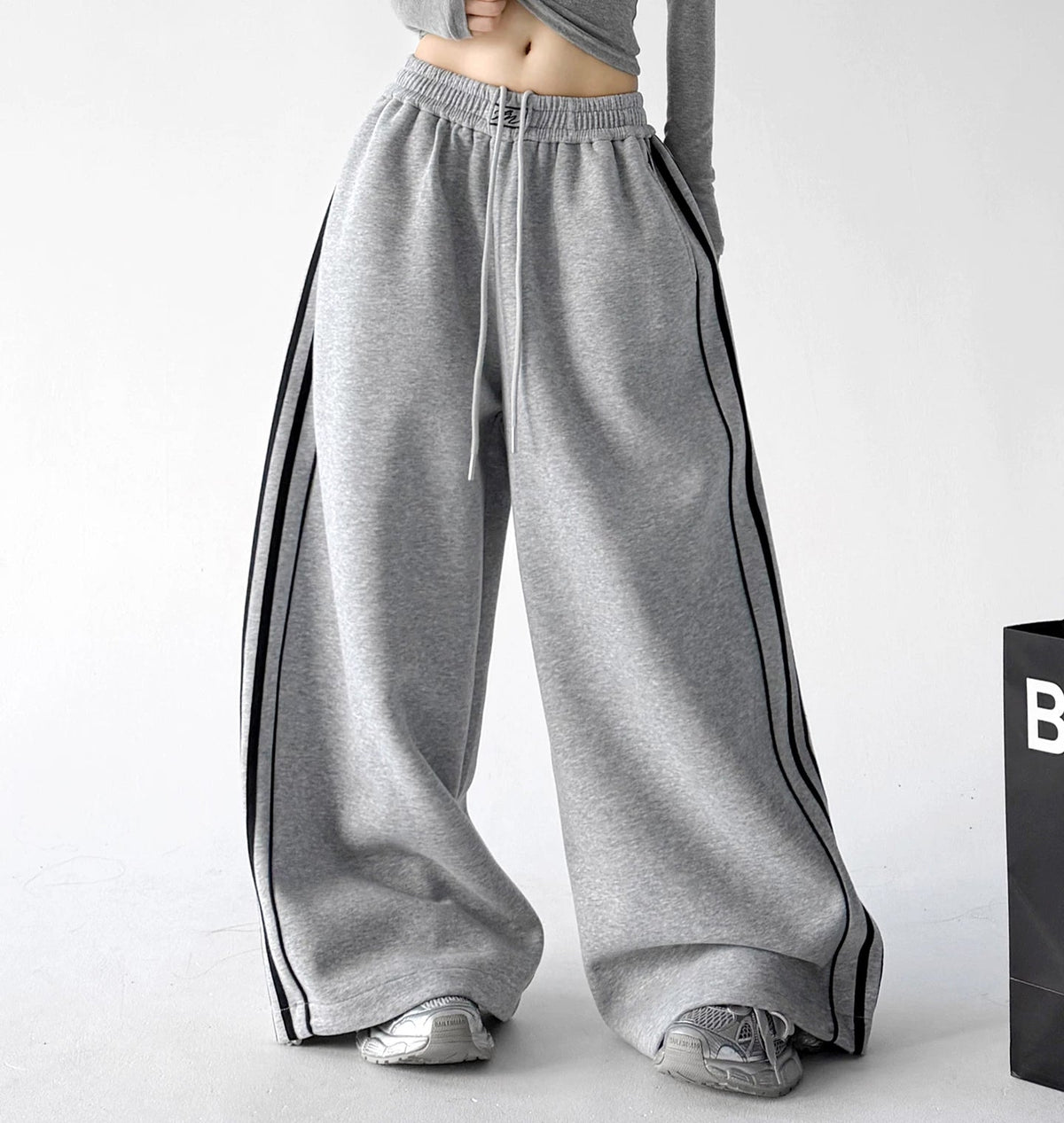 Side-Stripe Wide-Leg Sweatpants - COPPING THREADS - CT ORIGINALS