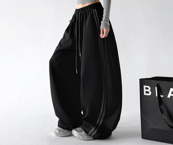 Side-Stripe Wide-Leg Sweatpants - CT66205 - COPPING THREADS - CT ORIGINALS