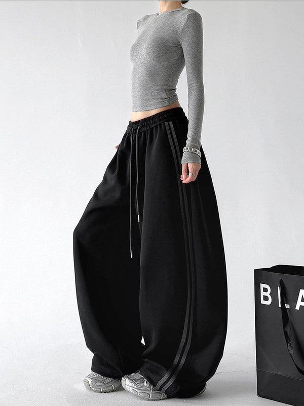 Side-Stripe Wide-Leg Sweatpants - CT66205 - COPPING THREADS - CT ORIGINALS