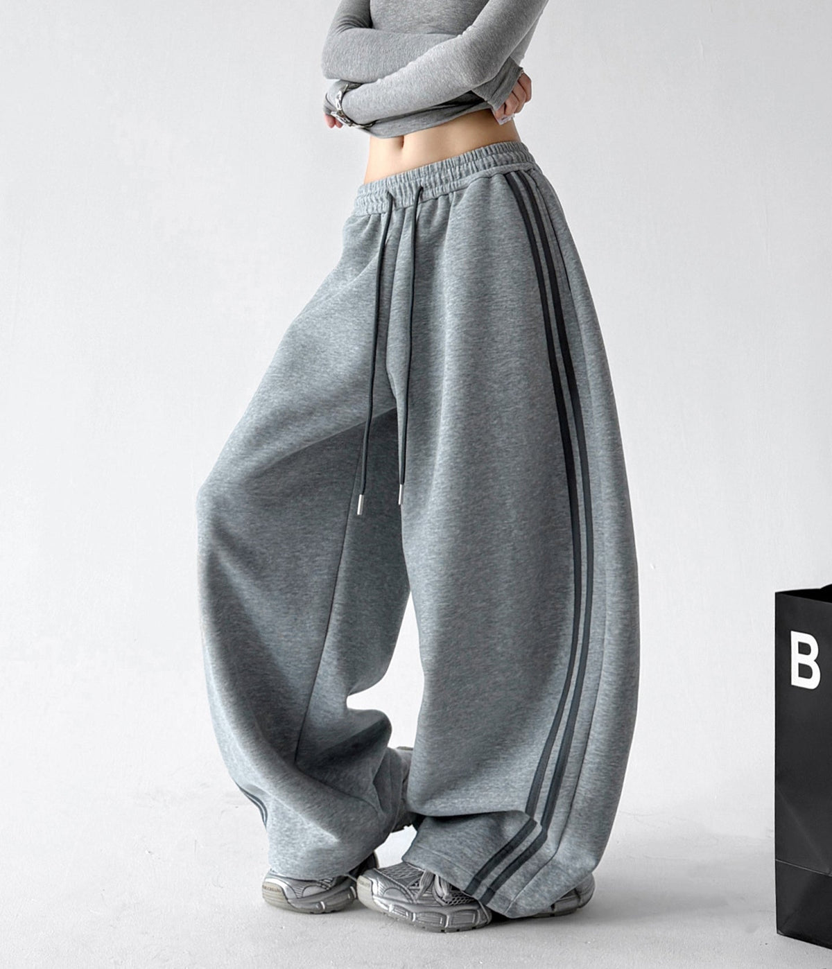 Side-Stripe Wide-Leg Sweatpants - CT66205 - COPPING THREADS - CT ORIGINALS