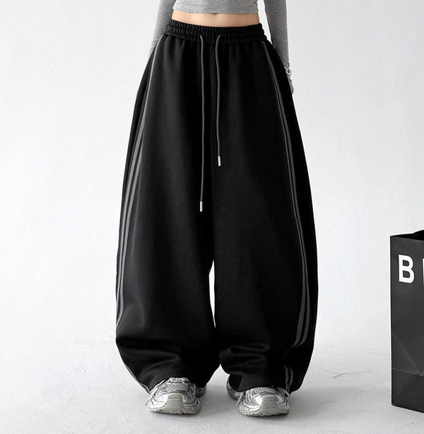 Side-Stripe Wide-Leg Sweatpants - CT66205 - COPPING THREADS - CT ORIGINALS