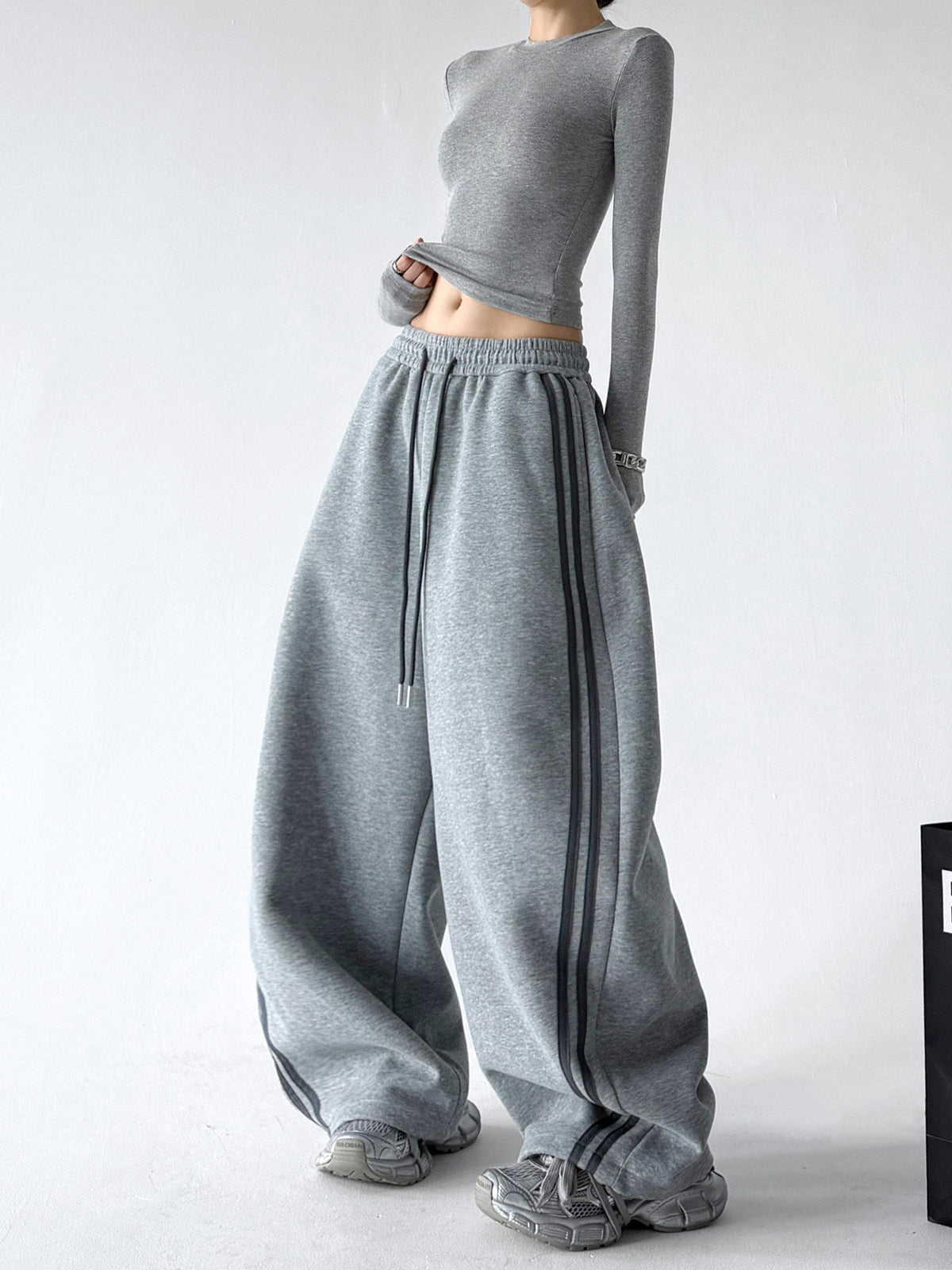 Side-Stripe Wide-Leg Sweatpants - CT66205 - COPPING THREADS - CT ORIGINALS