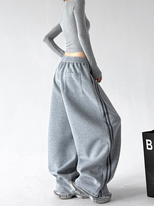 Side-Stripe Wide-Leg Sweatpants - CT66205 - COPPING THREADS - CT ORIGINALS