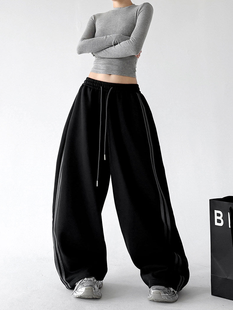 Side-Stripe Wide-Leg Sweatpants - CT66205 - COPPING THREADS - CT ORIGINALS