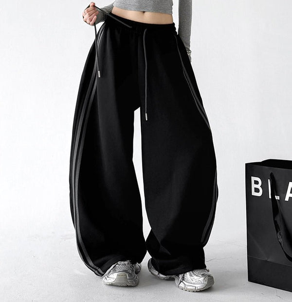 Side-Stripe Wide-Leg Sweatpants - CT66205 - COPPING THREADS - CT ORIGINALS