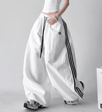 Side Stripes Wide Leg Drawstring Pants - COPPING THREADS - CT Select