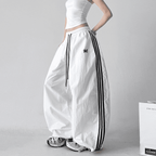 Side Stripes Wide Leg Drawstring Pants - COPPING THREADS - CT Select