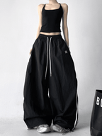 Side Stripes Wide Leg Drawstring Pants - COPPING THREADS - CT Select