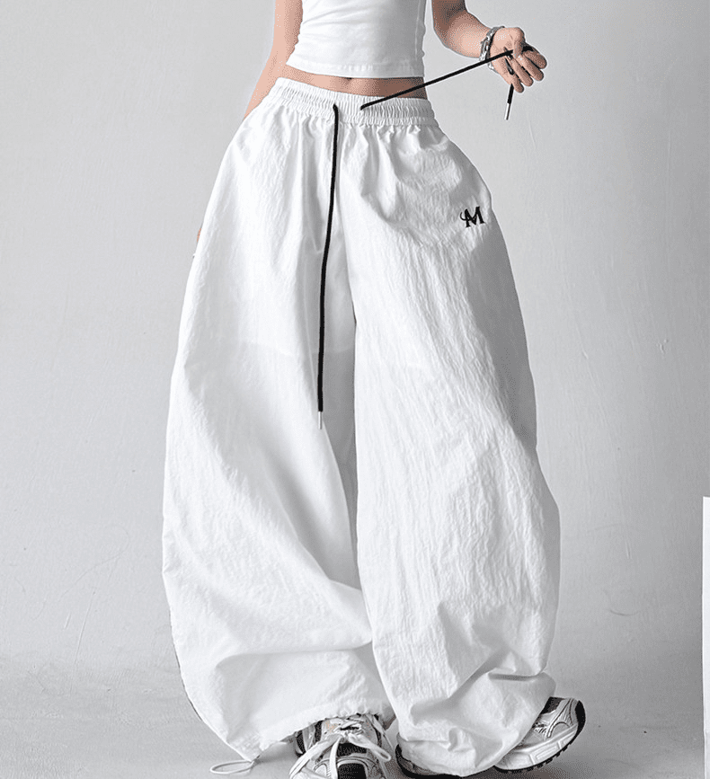 Side Stripes Wide Leg Drawstring Pants - COPPING THREADS - CT Select