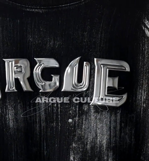 Silver-Finish Logo Padded-Shoulder T-Shirt - COPPING THREADS - Argue Culture