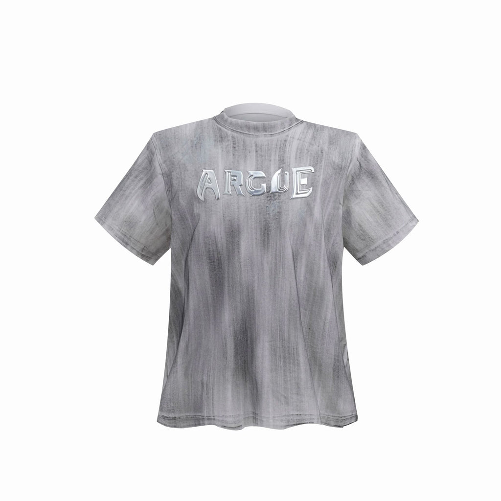 Silver-Finish Logo Padded-Shoulder T-Shirt - COPPING THREADS - Argue Culture