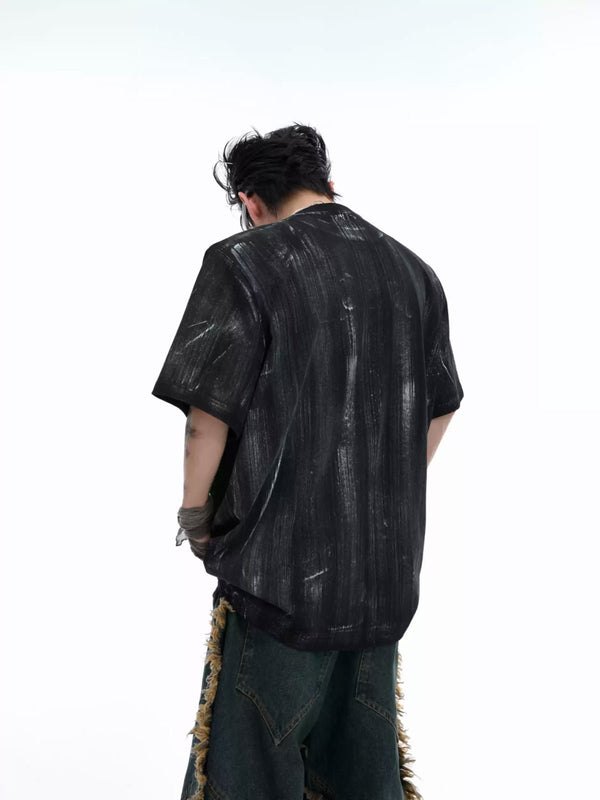 Silver-Finish Logo Padded-Shoulder T-Shirt - COPPING THREADS - Argue Culture