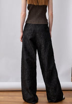 Silver Glossy Crinkle Wide - Leg Pants - COPPING THREADS - CT Select