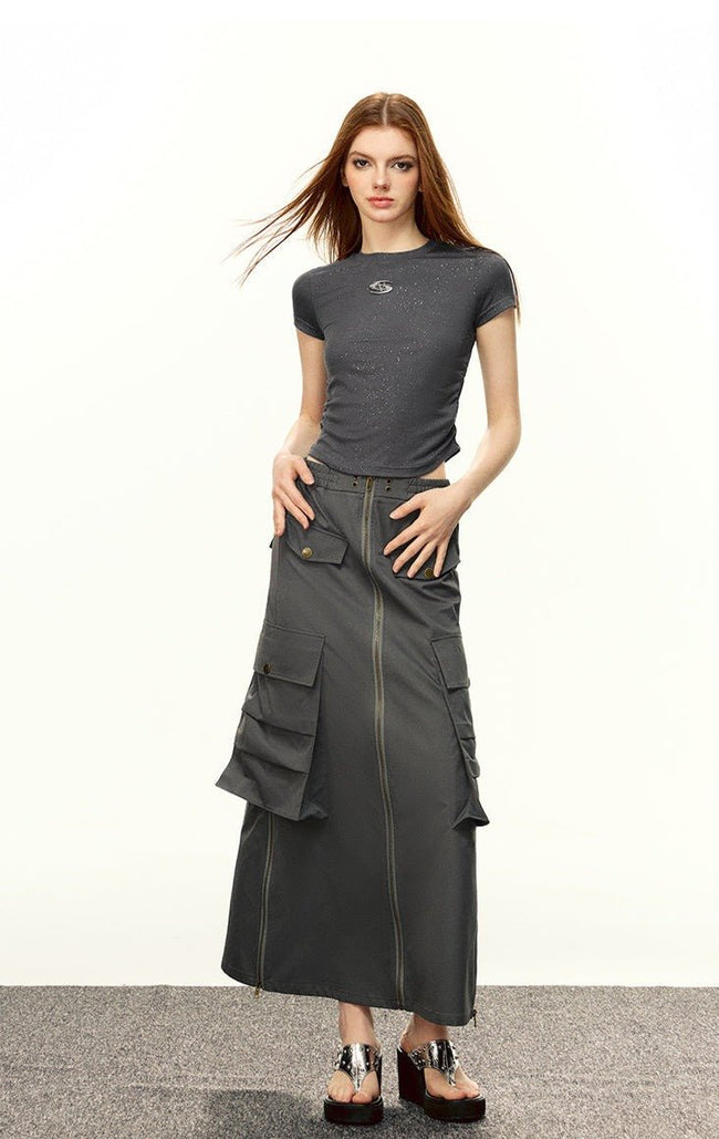 Silver Shimmer Stretch Tee Main Image