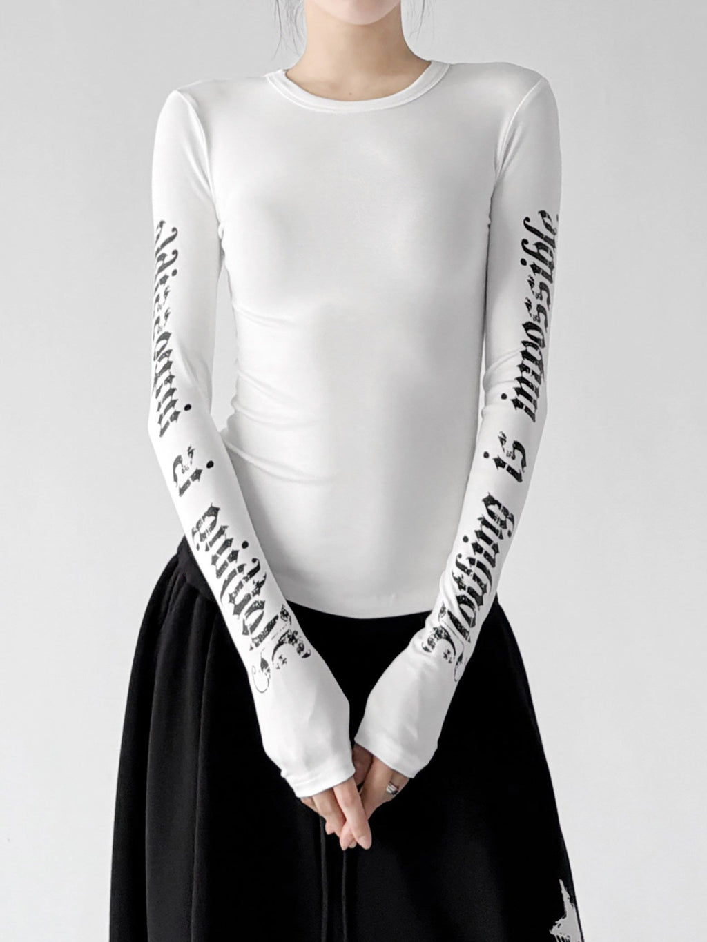 Sleeve-Print Long-Sleeve Top - CT66247 - COPPING THREADS - CT ORIGINALS