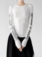 Sleeve-Print Long-Sleeve Top - CT66247 - COPPING THREADS - CT ORIGINALS