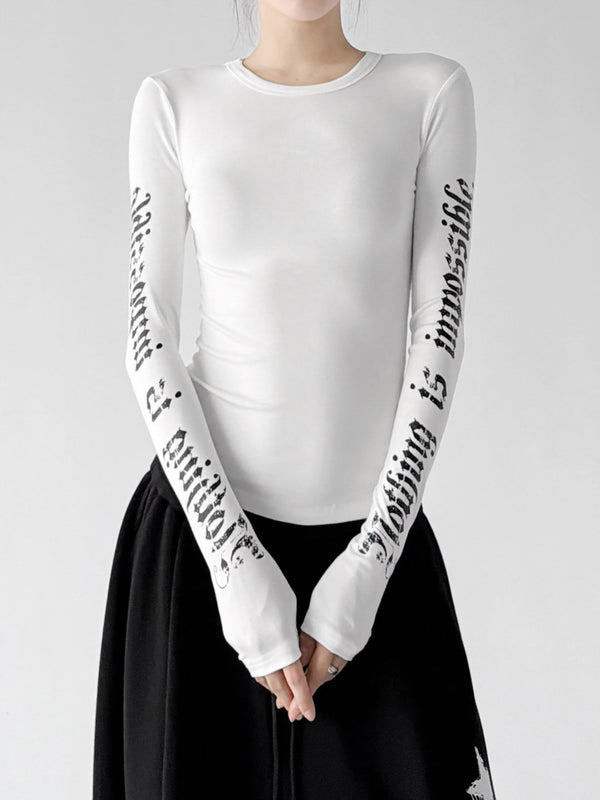 Sleeve-Print Long-Sleeve Top - CT66247 - COPPING THREADS - CT ORIGINALS