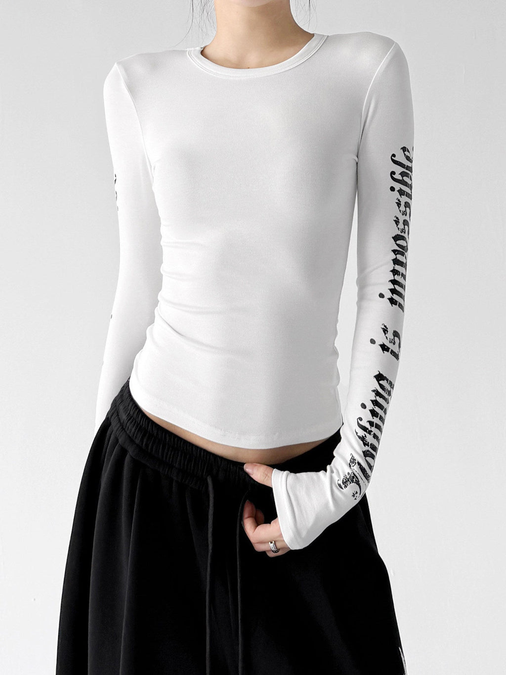 Sleeve-Print Long-Sleeve Top - CT66247 - COPPING THREADS - CT ORIGINALS