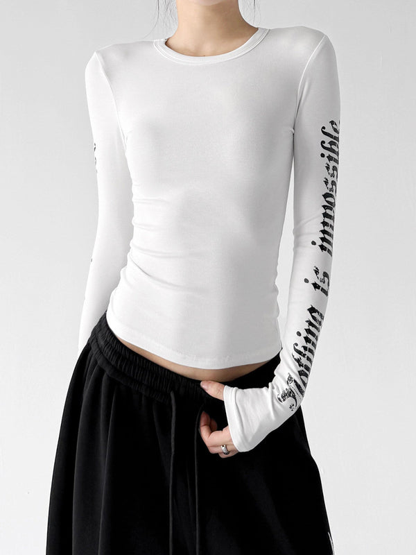 Sleeve-Print Long-Sleeve Top - CT66247 - COPPING THREADS - CT ORIGINALS