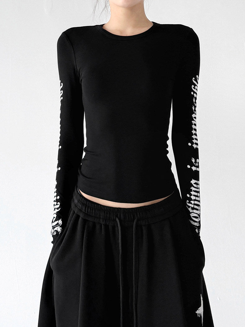 Sleeve-Print Long-Sleeve Top - CT66247 - COPPING THREADS - CT ORIGINALS