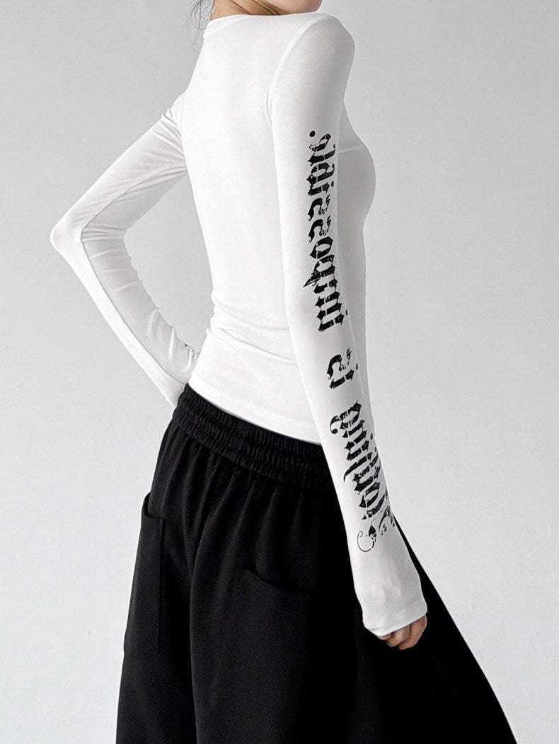 Sleeve-Print Long-Sleeve Top - CT66247 - COPPING THREADS - CT ORIGINALS