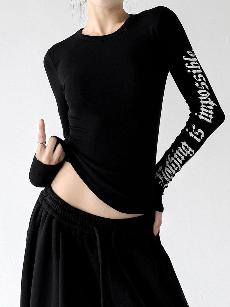 Sleeve-Print Long-Sleeve Top - CT66247 - COPPING THREADS - CT ORIGINALS