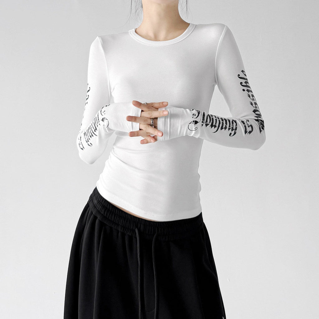 Sleeve-Print Long-Sleeve Top - CT66247 - COPPING THREADS - CT ORIGINALS