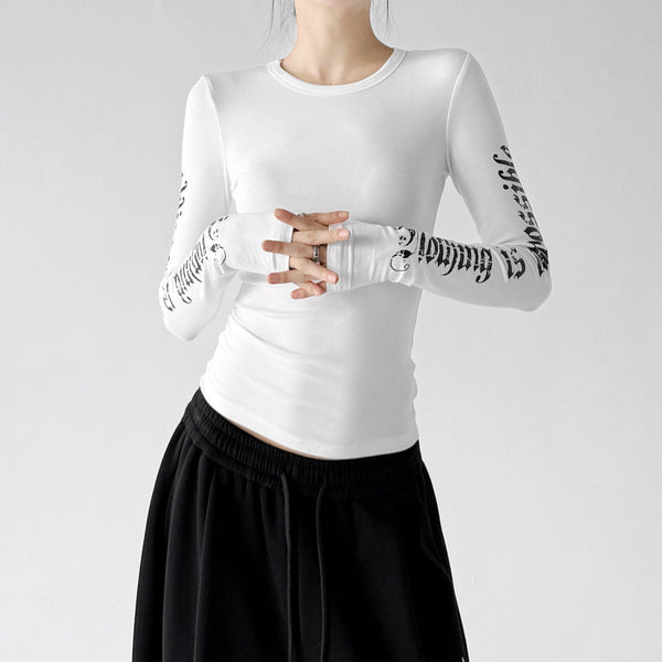 Sleeve-Print Long-Sleeve Top - CT66247 - COPPING THREADS - CT ORIGINALS