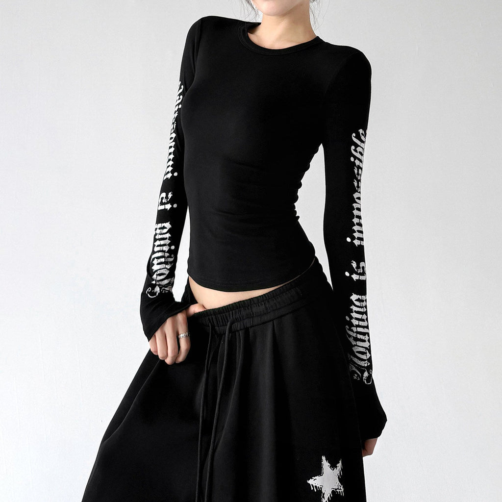 Sleeve-Print Long-Sleeve Top - CT66247 - COPPING THREADS - CT ORIGINALS