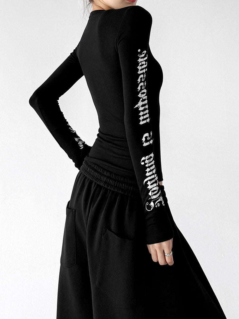 Sleeve-Print Long-Sleeve Top - CT66247 - COPPING THREADS - CT ORIGINALS