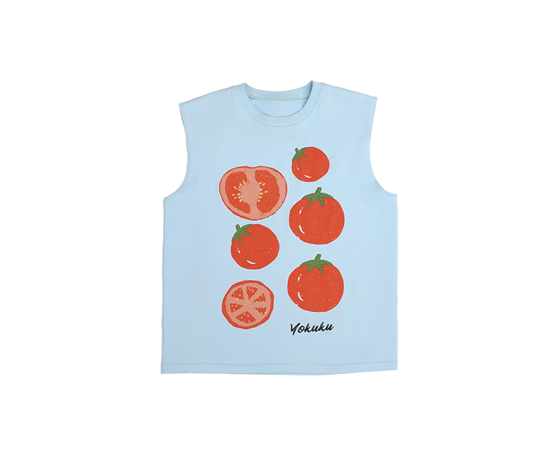Sleeveless Tomato Print Tank Top - COPPING THREADS - Yokuku