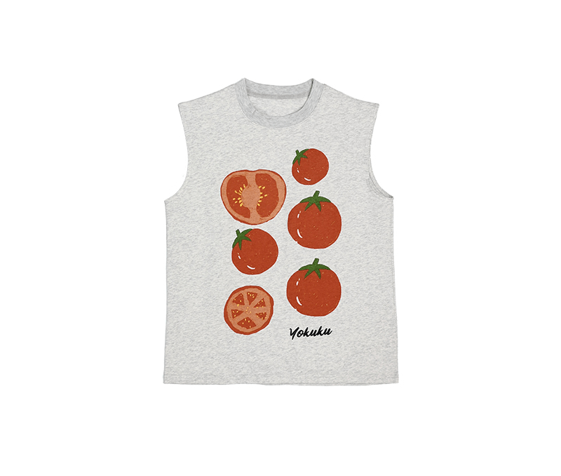Sleeveless Tomato Print Tank Top - COPPING THREADS - Yokuku