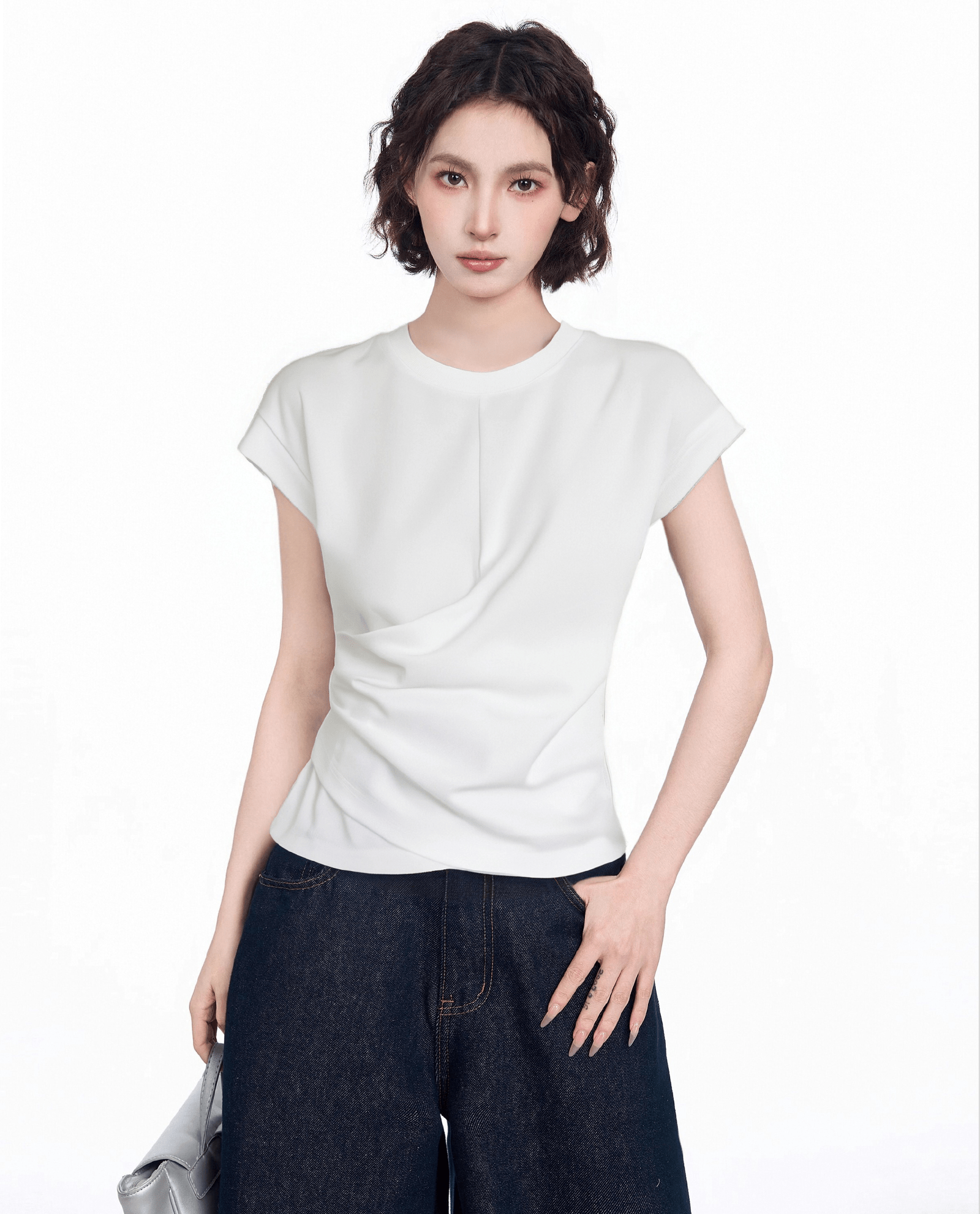 Slim Fit Cap Sleeve Cotton Tee - COPPING THREADS - CT Select Hauptbild