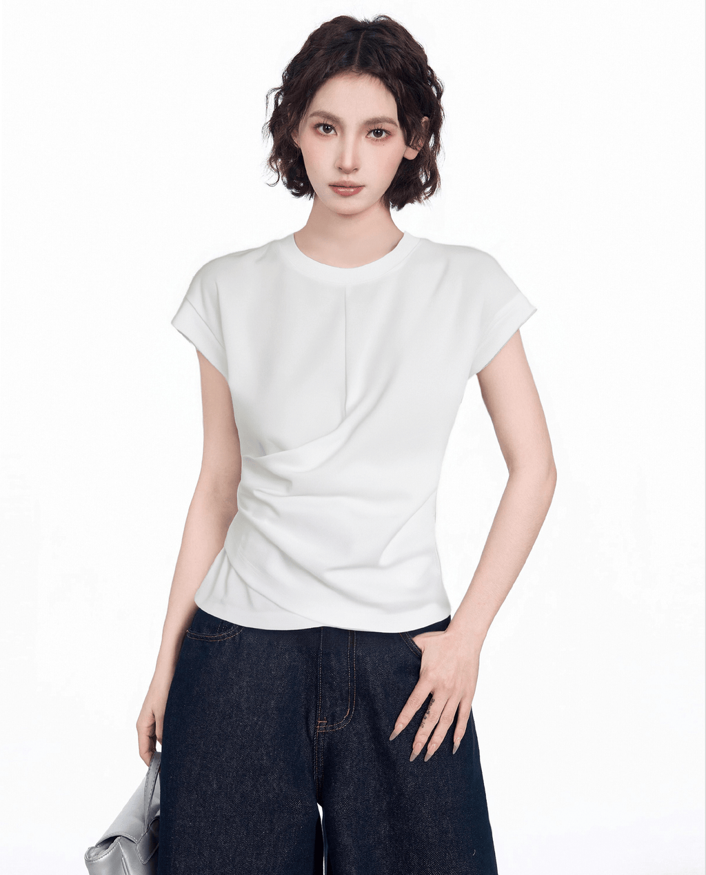 Slim Fit Cap Sleeve Cotton Tee - COPPING THREADS - CT Select