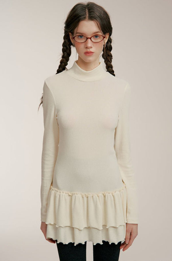 Slim Fit High Ruffled Hem Dress - COPPING THREADS - CHICISLAND