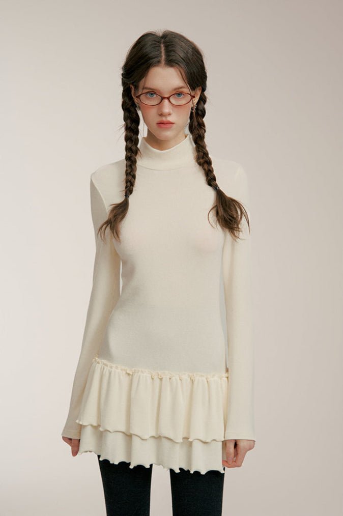 Slim Fit High Ruffled Hem Dress - COPPING THREADS - CHICISLAND