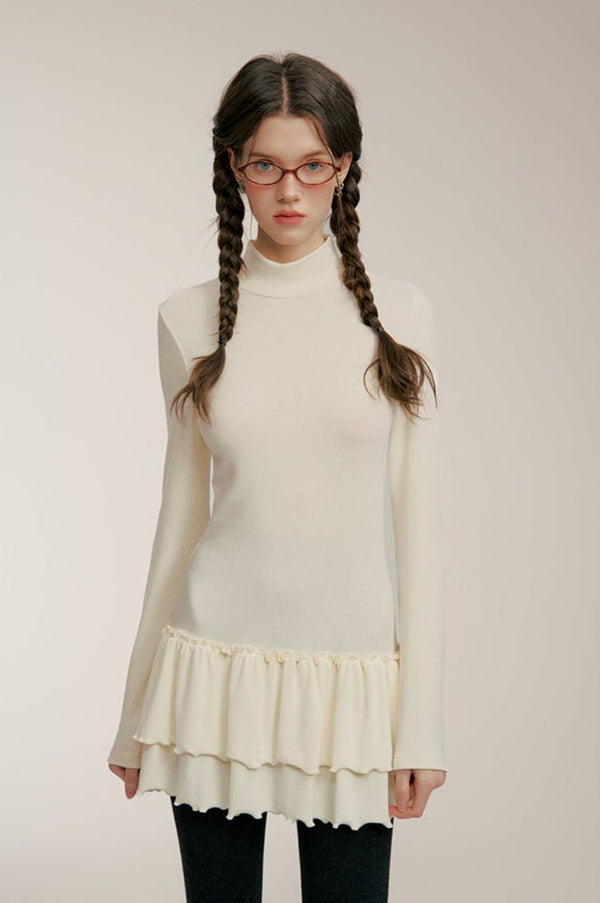 Slim Fit High Ruffled Hem Dress - COPPING THREADS - CHICISLAND