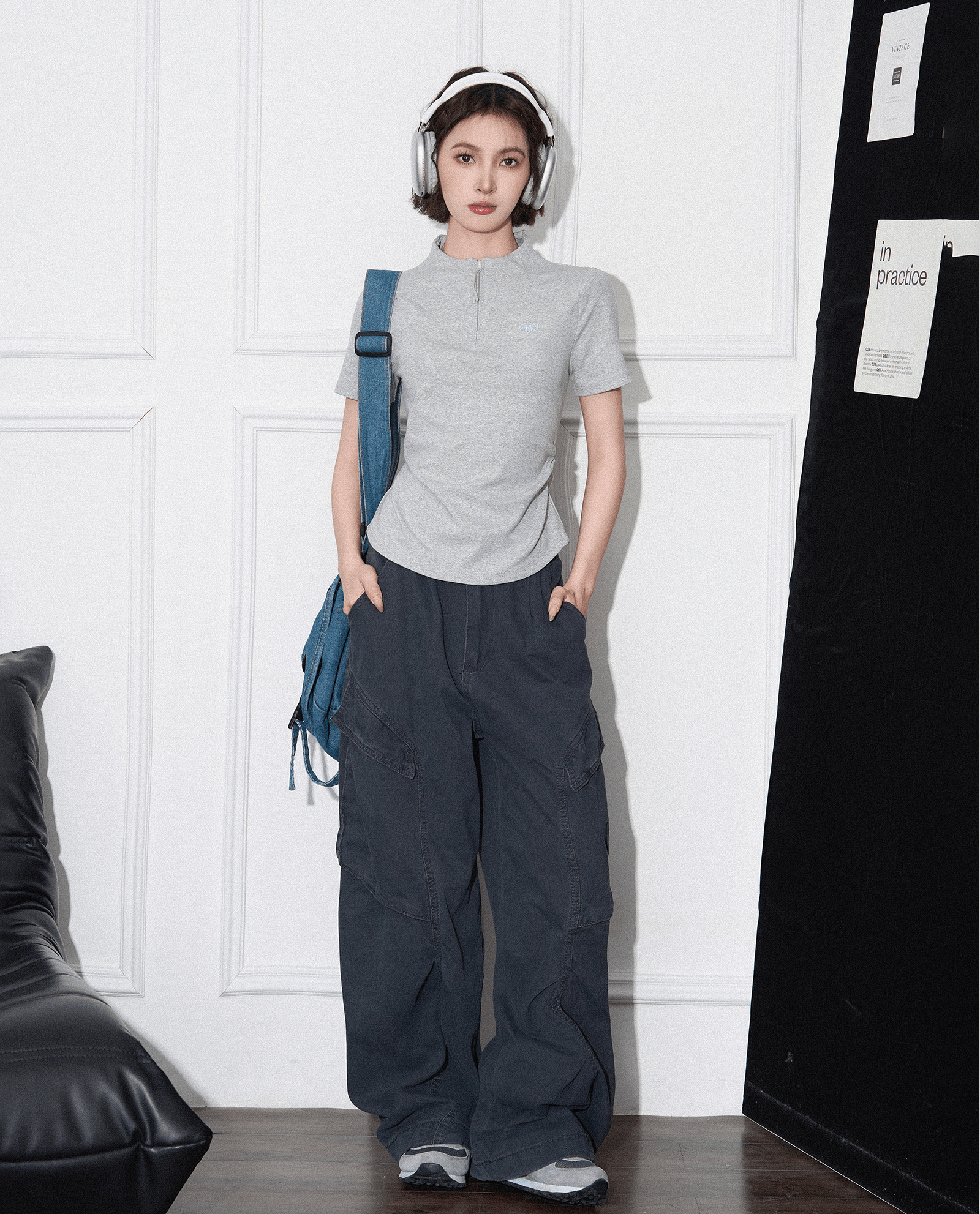 Slim Fit Zip Mock Neck Tee - COPPING THREADS - CT Select