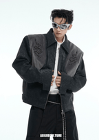 Snake - Eye Spine Motif Biker Jacket - COPPING THREADS - ArguE CulturE