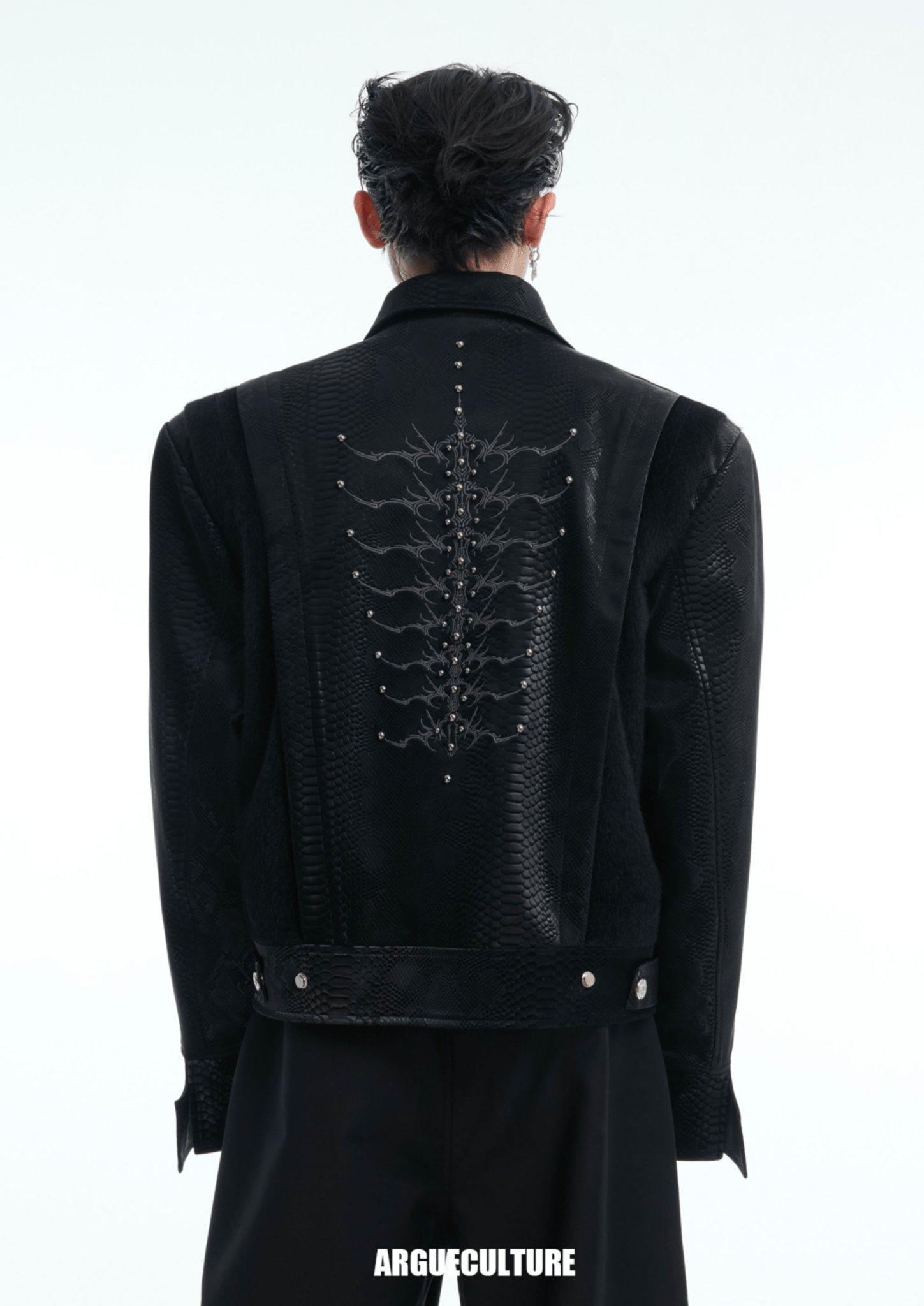 Snake - Eye Spine Motif Biker Jacket - COPPING THREADS - ArguE CulturE
