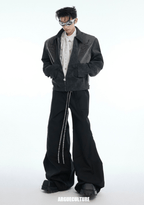 Snake - Eye Spine Motif Biker Jacket - COPPING THREADS - ArguE CulturE