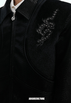 Snake - Eye Spine Motif Biker Jacket - COPPING THREADS - ArguE CulturE
