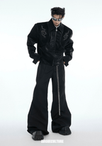 Snake - Eye Spine Motif Biker Jacket - COPPING THREADS - ArguE CulturE