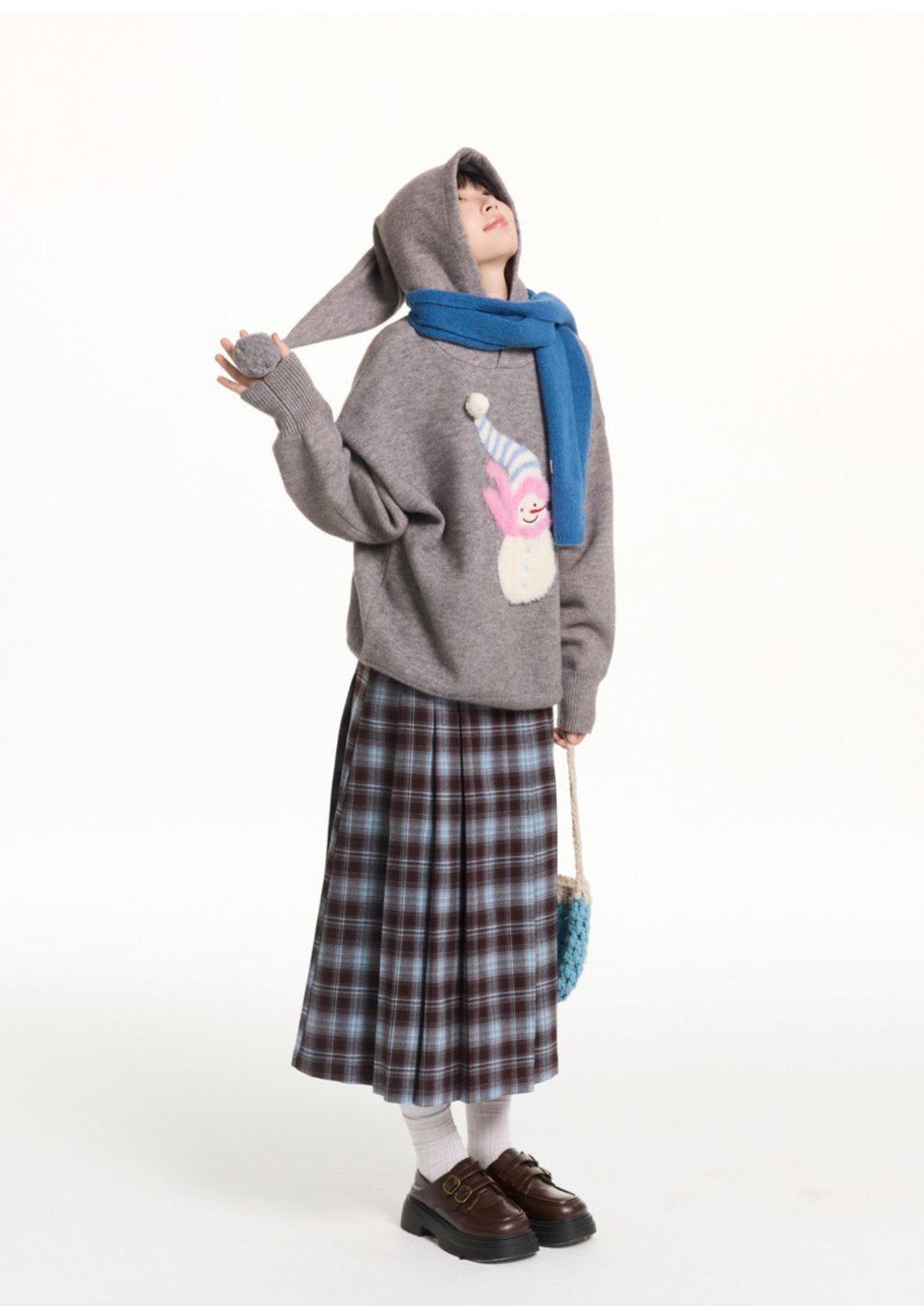 Snowman Elf Embroidered Pom - Pom Jacquard Sweater - COPPING THREADS - CT Select