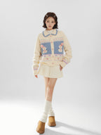 Snowman Print Shawl Collar Knit Sweater - COPPING THREADS - CT Select