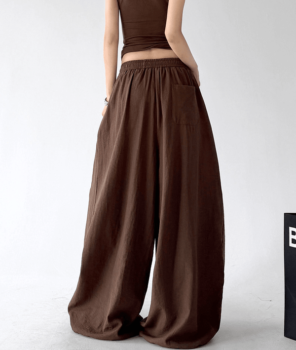 Soft Drape Linen-Blend Wide Leg Pants - CT6234 - COPPING THREADS - CT Select
