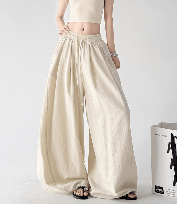 Soft Drape Linen-Blend Wide Leg Pants - CT6234 - COPPING THREADS - CT Select