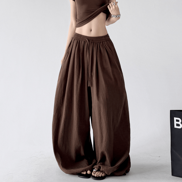 Soft Drape Linen-Blend Wide Leg Pants - CT6234 - COPPING THREADS - CT Select